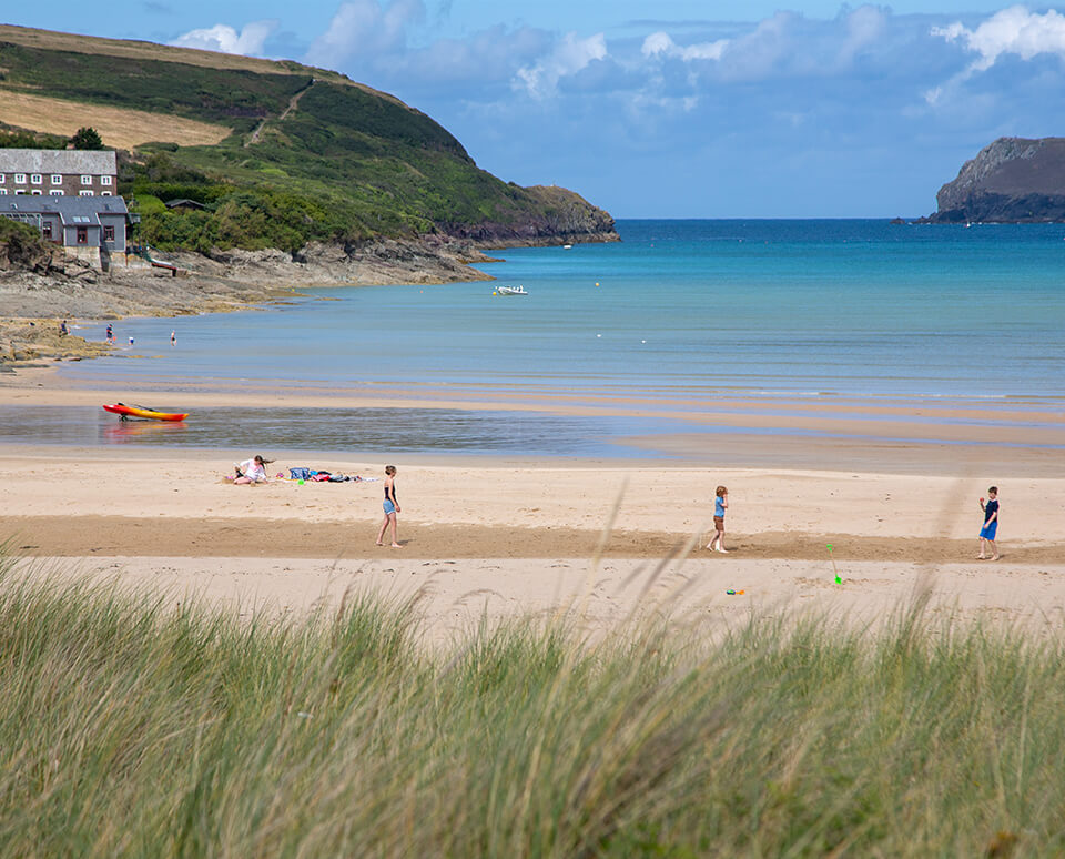 A view of the beach